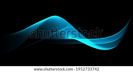 Simple Neon Blue Wave Minimal Modern Elegant Abstract Background