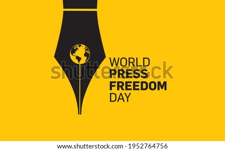 World press freedom day concept vector illustration. World Press Freedom Day or World Press Day to raise awareness of the importance of freedom of the press. End Impunity for Crimes against Journalism Royalty-Free Stock Photo #1952764756