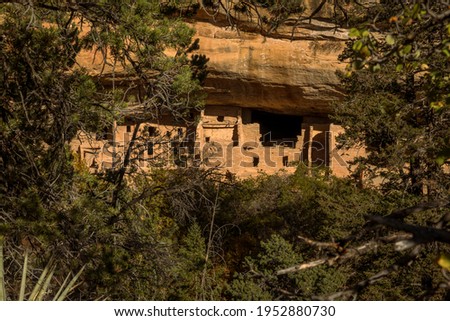Mesa Verde National Park, CO, USA, 04-02-21 Spruce Tree house built by Ancestral Pueblos