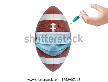 American soccer ( rugby ) ball mask vaccine