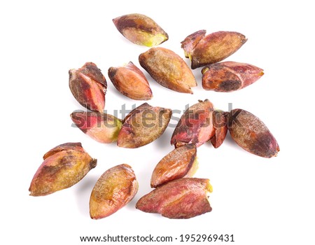 Tilia Tree Buds Collected Eayrly Spring. Medicinal Raw Material. Also Known as Linden, Basswood, Lime Tree or Bush. Isolated on White. Royalty-Free Stock Photo #1952969431