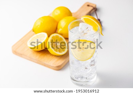 Refreshing, lemon sour drink photo image