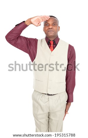 Black businessman posing
