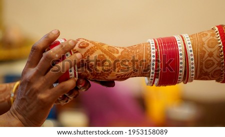 scientific reason for wearing bangles during seemantham. selective focus