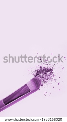 makeup brush on white background
