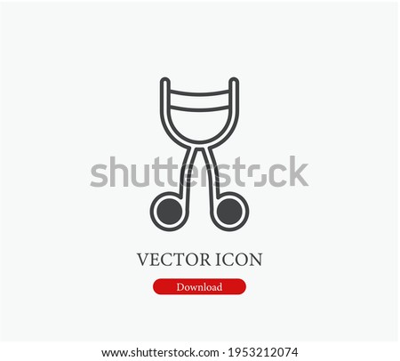 Curler vector icon. Editable stroke. Symbol in Line Art Style for Design, Presentation, Website or Apps Elements, Logo. Pixel vector graphics - Vector