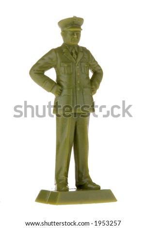 plastic toy army general Royalty-Free Stock Photo #1953257