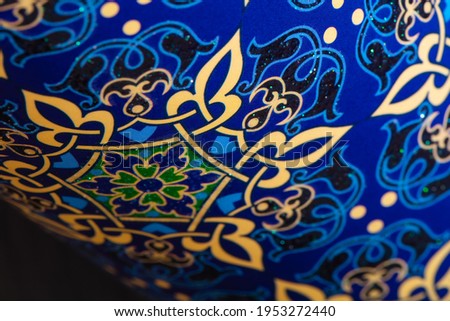 blue and yellow eastern pattern