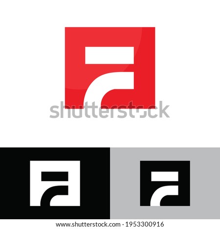 initial letter F logo or icon. EPS 10