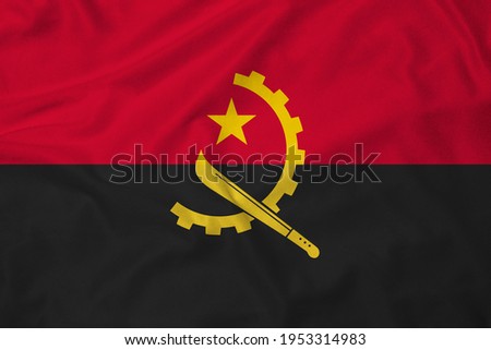 Flag of Angola with texture