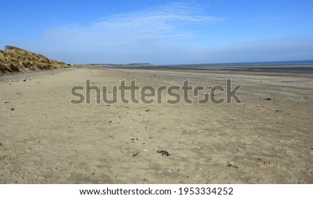 Panoramic view of Seapoint beach in Termonfeckin, County Louth, Ireland.  Royalty-Free Stock Photo #1953334252