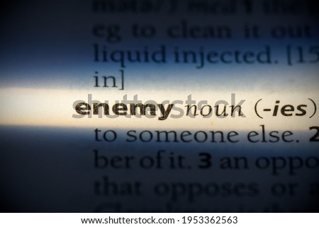 enemy word in a dictionary. enemy concept, definition. Royalty-Free Stock Photo #1953362563