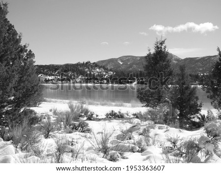 Big Bear Lake California in the Southern California Mountains - winter