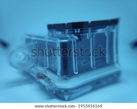action camera with transparent waterproof cover