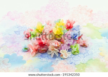 Paper Flowers texture for your background