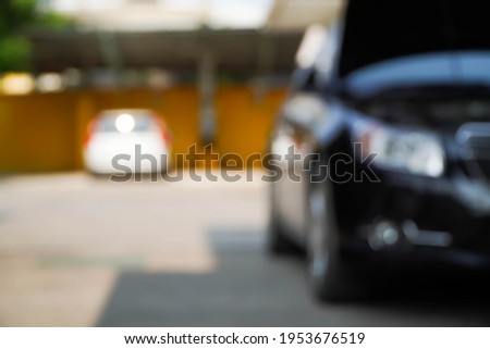 Blur the background of car inspection