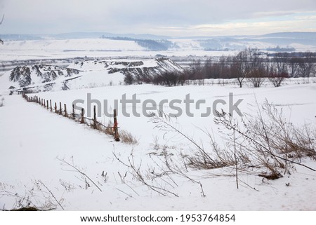 Tudora, Moldova, Romania 2020. Snowy landscapes of the Tudora Commune during the months of December and January