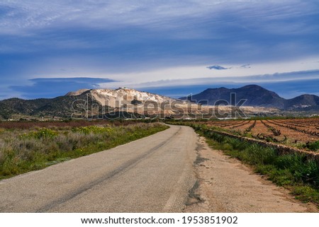 Landscape view in Canada De La Lena, Murcia region in Spain, Europe