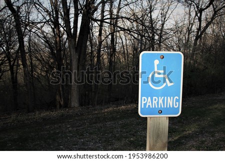 Handicap Parking Sign at Union Grove State Park