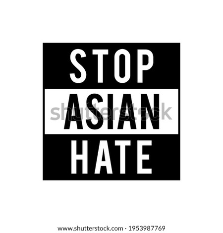 Vector Stop Asian Hate Label