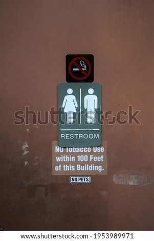Restroom Sign at Union Grove State Park 