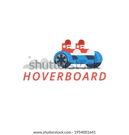 hoverboard icon, cartoon flat isolated vector illustration.