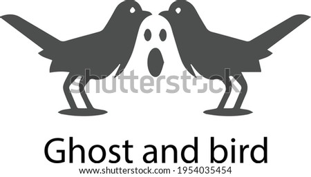 Ghost and bird illustration new 