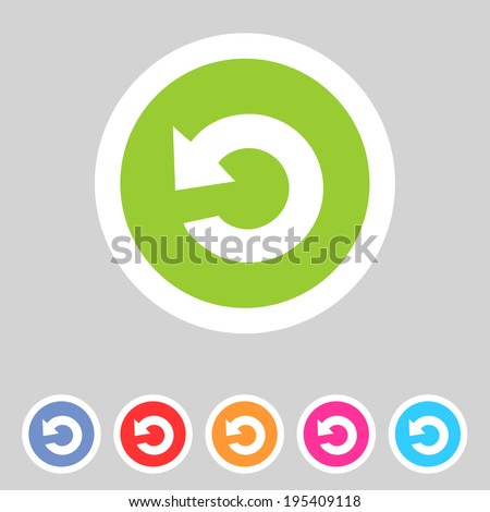 Flat game graphics icon repeat Royalty-Free Stock Photo #195409118