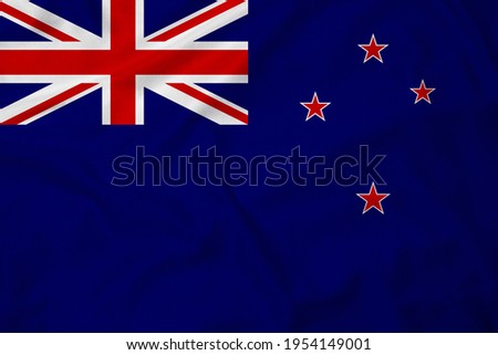 Flag of New Zealand with texture