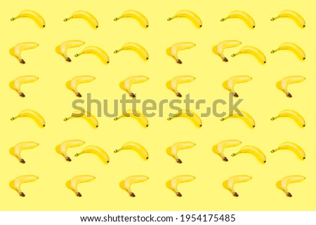 bananas pattern on yellow background