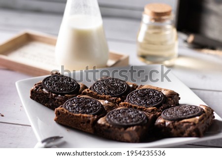 chocolate cake , Pie, in white plate on white background 