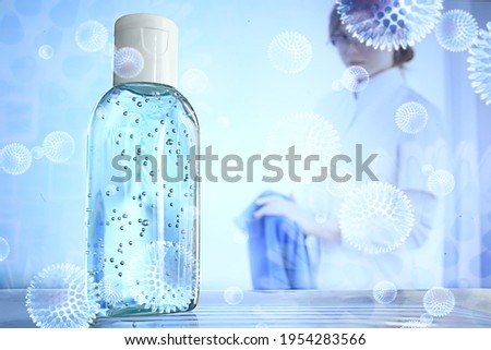 medical antiseptic gel, virus protection concept, clean hands, coronavirus disinfection