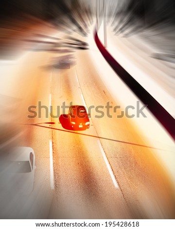 Grunged highway scene