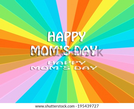 Pastel Bright Starburst - Happy Mom's Day