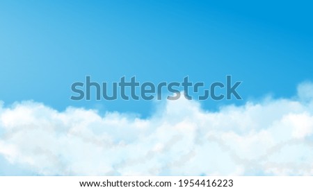 Abstract Background Blue Sky with Cloud. Royalty-Free Stock Photo #1954416223