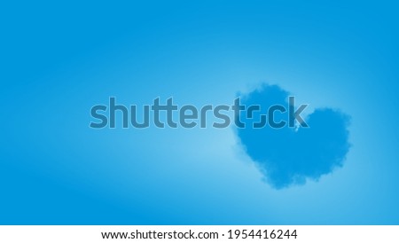 Abstract Background Blue Sky with Cloud. Romantic Love with Cloud Effect. You can use this for your content ike as couple, romance, wedding and anymore. Royalty-Free Stock Photo #1954416244