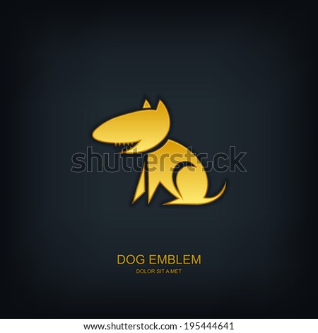Dog abstract vector template design emblem logo, Pets, Business technology universal idea, Vector illustration Eps 10