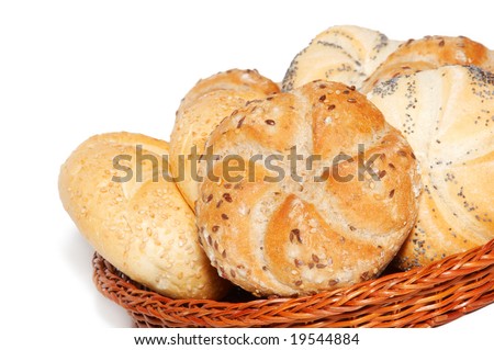 basket with bakery products