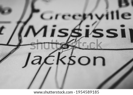 Mississippi on the map of USA