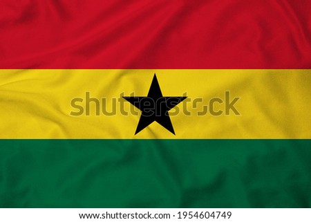 Flag of Ghana with texture