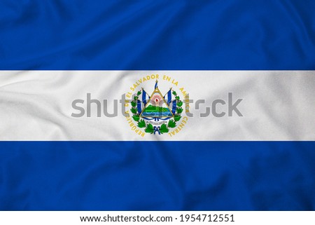 Flag of El Salvador with texture