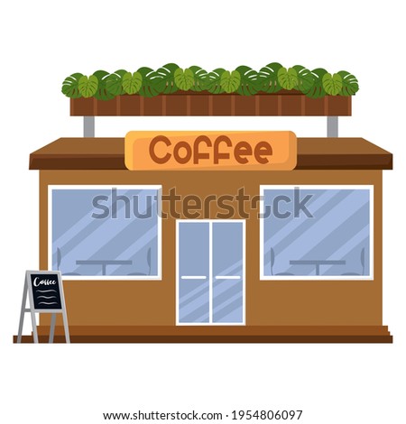 Isolated coffee shop building. Building icon - Vector