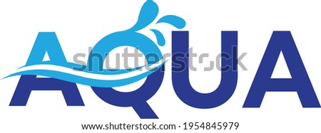 aqua logo water splash vector  Royalty-Free Stock Photo #1954845979