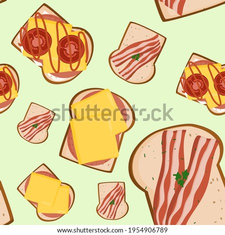 Vector illustration that talks about Sandwiches, the condiments, and the essential ingredients in the preparation of sandwiches.