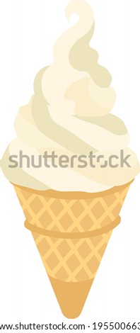 Illustration of delicious and cute ice cream