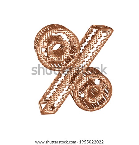 3d image icon percentage of copper wire