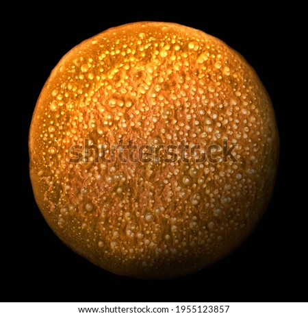 Giant future solar system gas exoplanet light glow orb ball eclipse view rocky pluto shape picture concept sky backdrop. Deep bright night rock nature extrasolar earth exo world futurist art design