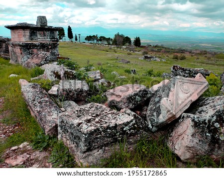 the ruins of greek buildings somewhere in turkey