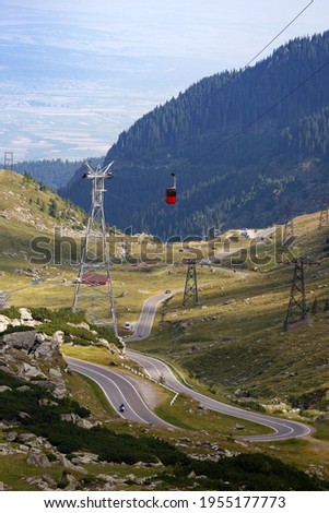 Summer Road Trip. beautiful landscape and view of a mountain road. Romania. Transfagarasan
