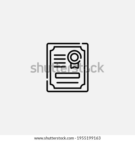 Certificate icon sign vector,Symbol, logo illustration for web and mobile